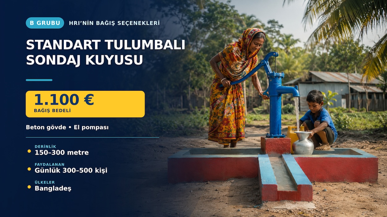 Bangladeş standart tulumbalı sondaj kuyusu bağışı