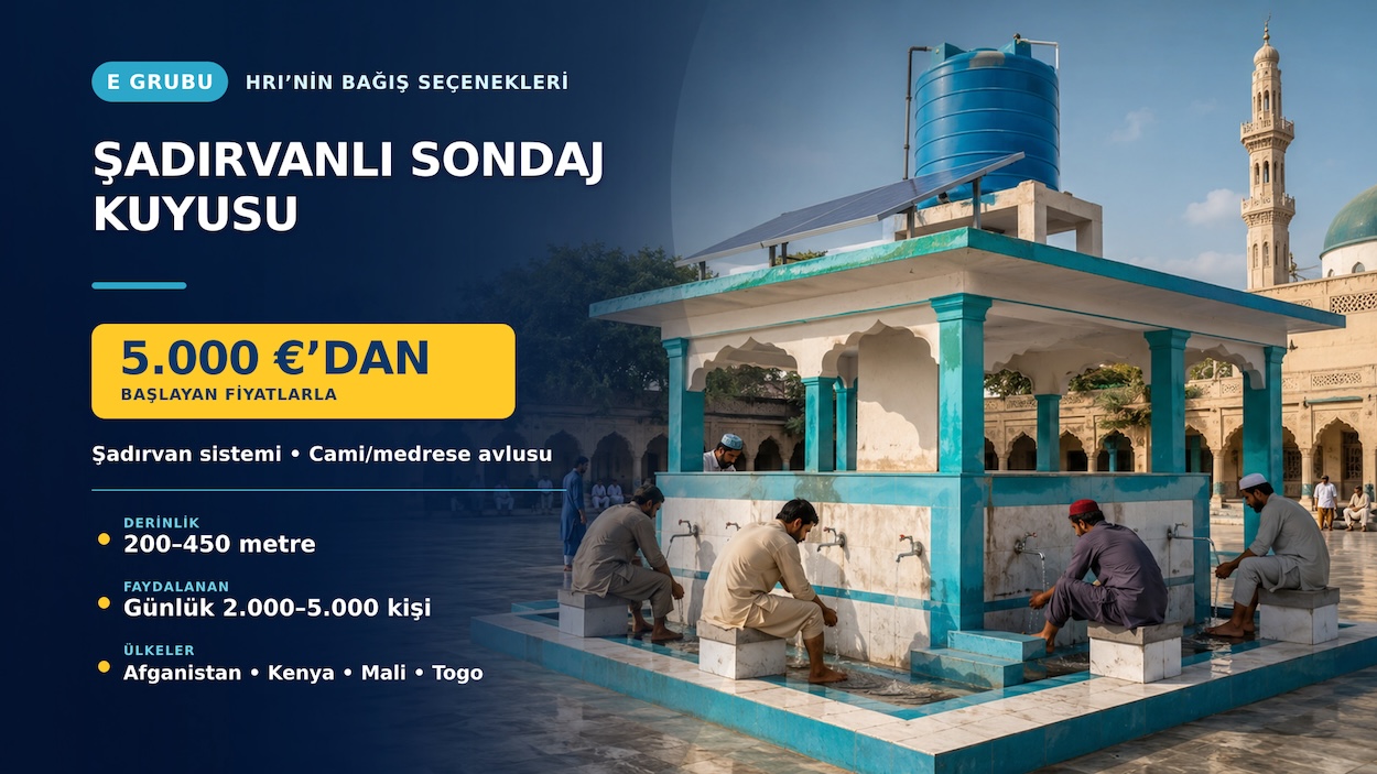 Şadırvanlı sondaj kuyusu bağışı